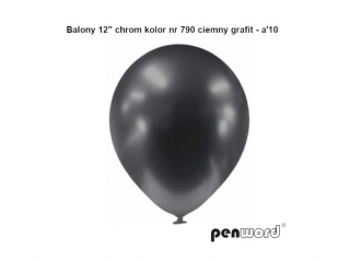 BALONY 12" CHROM KOLOR NR 790 CIEMNY GRAFIT - a10