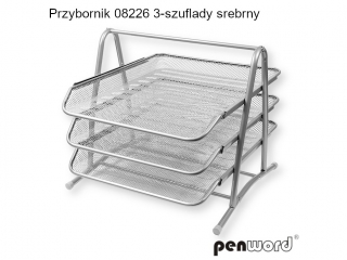 PRZYBORNIK 08226 3-szuflady SREBRNY