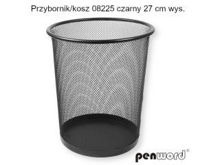PRZYBORNIK/KOSZ 08225 CZARNY 27cm wys.