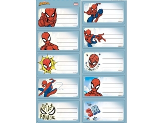 NAKLEJKI NA ZESZYTY / SPIDER MAN [opakowanie=15szt]