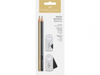 ZESTAW SPARKLE x SLEEVE ZŁOTY/CZARNY BLISTER FABER-CASTELL