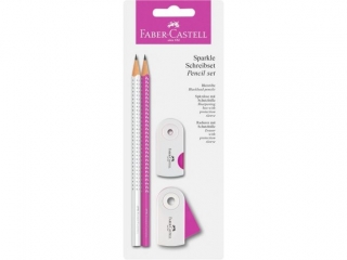ZESTAW SPARKLE x SLEEVE BIAŁY/ RÓŻOWY BLISTER FABER-CASTELL