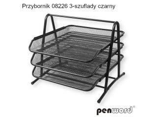 PRZYBORNIK 08226 3-szuflady CZARNY