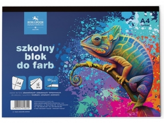 KIN SZKOLNY BLOK DO FARB A4 16 ARK 180 G. KAMELEON - SERIA NIEBIESKA