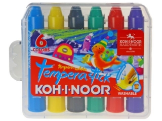 KIN TEMPERA STICK DH3956 KREDKI WOSKOWE WYKRĘCANE 6 KOL.
