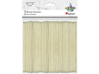Drewniane patyczki proste 18x150mm naturalne 70szt.