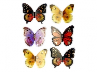 Naklejki foliowe 3D motyle 6szt.
