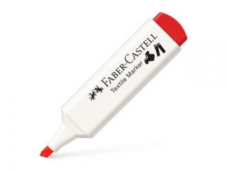 MARKER DO TKANIN CZERWONY FABER-CASTELL [opakowanie=10szt]