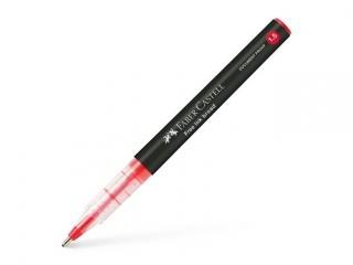 CIENKOPIS KULKOWY FREE INK 1, 5 MM CZERWONY FABER-CASTELL [opakowanie=12szt]