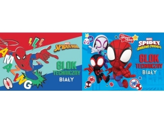 BLOK TECHNICZNY BIAŁY A4/10k. / SPIDER MAN