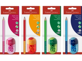 ZESTAW JUMBO GRIP TWO TONE OŁÓWEK+ TEMPERÓWKA Z GUMKĄ FABER-CASTELL