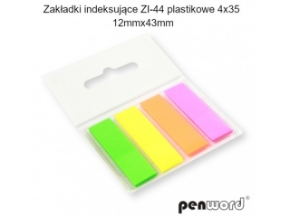 ZAKŁADKI INDEKSUJĄCE ZI-44 PLASTIKOWE 4x35 12mmx43mm