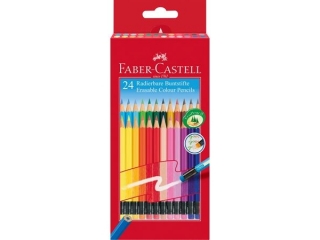 KREDKI OŁÓWKOWE WYMAZYWALNE Z GUMKĄ 24 SZT. OPAK. KARTONOWE FABER-CASTELL