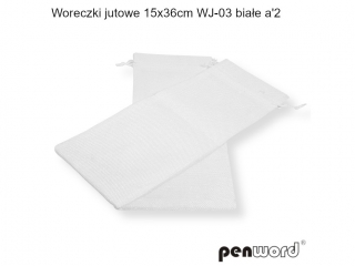 WORECZKI JUTOWE 15x36cm WJ-03 BIAŁE a2