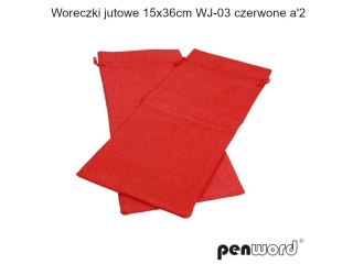 WORECZKI JUTOWE 15x36cm WJ-03 CZERWONE a2
