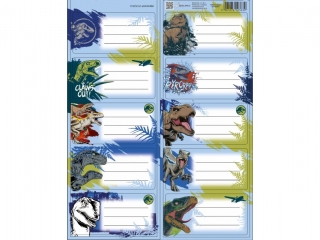 NAKLEJKI NA ZESZYTY pasek / JURASSIC PARK