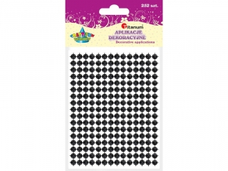 APLIKACJE DEKORACYJNE - ĆWIEKI CZARNE, 130X95MM, 252 SZTUKI