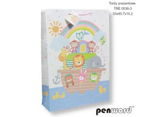 TORBY PREZENTOWE TRE 0036-3 33x45.7x10.2cm [opakowanie=12szt]