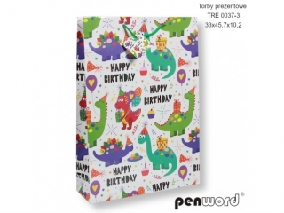 TORBY PREZENTOWE TRE 0037-3 33x45.7x10.2cm [opakowanie=12szt]