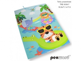 TORBY PREZENTOWE TRE 0038-7 50, 8x71, 1x17, 8 cm [opakowanie=12szt]