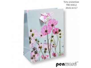 TORBY PREZENTOWE TRE 0040-2 26x32.4x12.7cm [opakowanie=12szt]