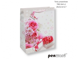 TORBY PREZENTOWE TRE 0041-2 26x32.4x12.7cm [opakowanie=12szt]