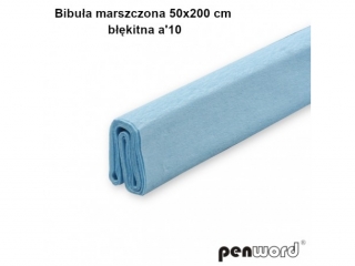 BIBUŁA MARSZCZONA 50x200cm BŁĘKITNA a10 (SZPSH) - dostępność 6.07.25
