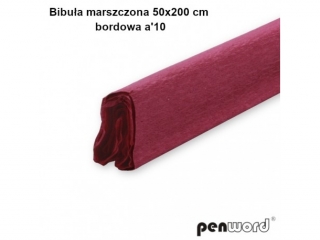 BIBUŁA MARSZCZONA 50x200cm BORDOWA a10 (SZPSH)