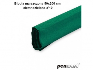 BIBUŁA MARSZCZONA 50x200cm CIEMNOZIELONA a10 AC-46 (SZPSH)