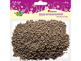 Kulki styropianowe 8g mix rozmiarw O4-6mm brzowe
