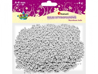 Kulki styropianowe 8g mix rozmiarw O4-6mm biae
