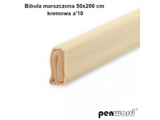 BIBUŁA MARSZCZONA 50x200cm KREMOWA a10 (SZPSH)