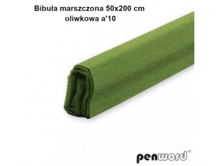 BIBUŁA MARSZCZONA 50x200cm OLIWKOWA a10 (SZPSH)