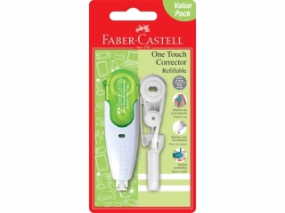 KOREKTOR W TAŚMIE ONE TOUCH+WKŁAD ZAPASOWY BLISTER FABER-CASTELL