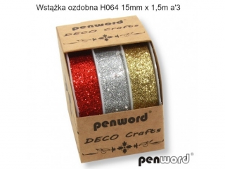 WSTĄŻKA OZDOBNA H064 15mm x 1, 5m a3