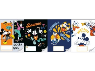 ZESZYT A5/16k. kolorowe trzy linie / MICKEY MOUSE [opakowanie=20szt]