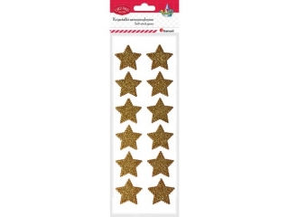 Naklejki foliowe gwiazdki 40mm złote 12szt.