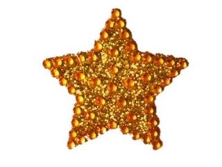 Naklejki foliowe gwiazdki 40mm zote 12szt.