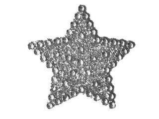 Naklejki foliowe gwiazdki 40mm srebrne 12szt.