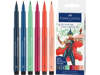 ZESTAW PIT ARTIST PEN DO RYSOWANIA KOMIKSÓW "THE FAMAZINGS- MOTHER" 6 SZT. FABER-CASTELL