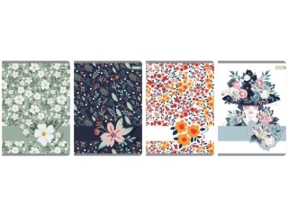 ZESZYT A5/60k. Linia / FLOWER [opakowanie=5szt]