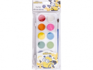 FARBY AKWARELOWE 12kol. / MINIONKI