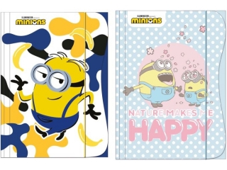 TECZKA Z GUMK A4 / MINIONKI - KIDS [opakowanie=10szt]