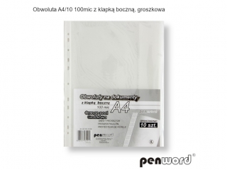 OBWOLUTA A4/10 100 MIC Z KLAPKĄ BOCZNĄ GROSZKOWA