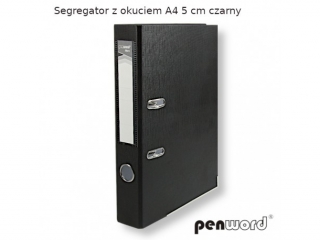 SEGREGATOR Z OKUCIEM A4 5 cm CZARNY
