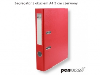 SEGREGATOR Z OKUCIEM A4 5 cm CZERWONY