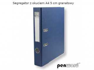 SEGREGATOR Z OKUCIEM A4 5 cm GRANATOWY