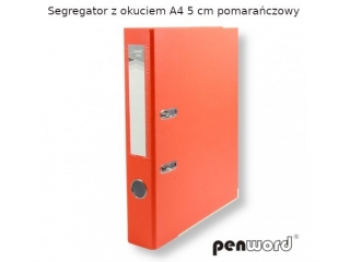 SEGREGATOR Z OKUCIEM A4 5 cm POMARAŃCZOWY
