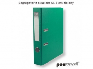 SEGREGATOR Z OKUCIEM A4 5 cm ZIELONY