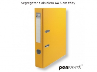 SEGREGATOR Z OKUCIEM A4 5 cm ZÓŁTY